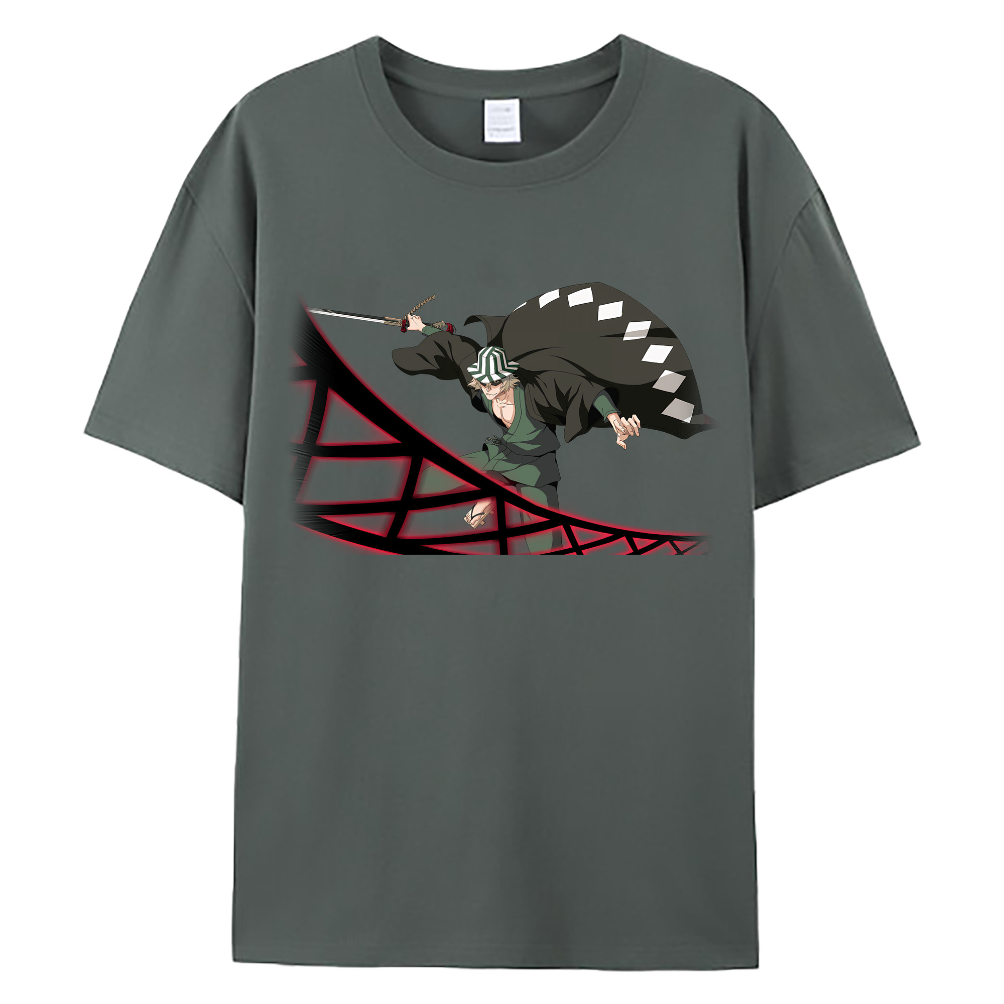 （画像用） "ブリーチ 浦原 喜助（うらはら きすけ） BLEACH Urahara Kisuke " 綿100％ メンズ半袖Tシャツ｜肌触りやわらか＆通気性